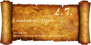 Leonhardt Tibor névjegykártya